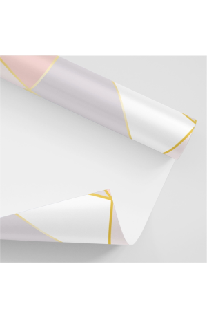 Papel de Parede Autoadesivo Triangulos Grandes Com Dourado