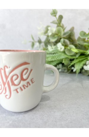 Caneca de Porcelana Coffe Time Rosa
