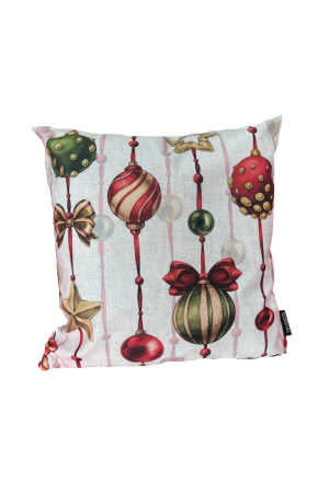 Capa para Almofada de Natal - Bola e Estrela em Veludo