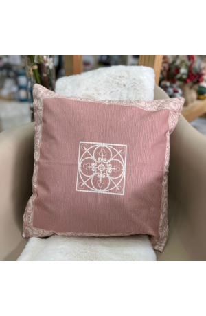 Capa de Almofada Caqui com Branco Serenity  43x43cm