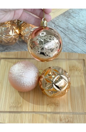 Kit com 24 Bolas Dourada Sortida