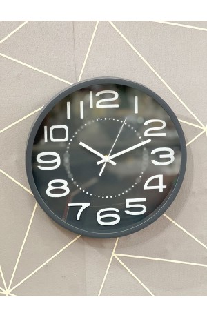 Relógio de Parede com Fundo Preto