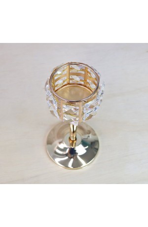 Castiçal de Metal Dourado