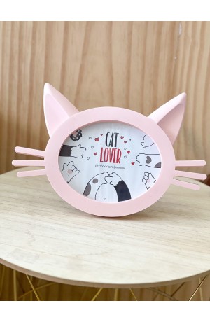 Porta Retrato de Gatinho Rosa Claro 10x15