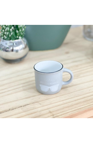 Caneca de Porcelana Cinza 