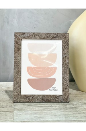 Porta Retrato Marrom Folhas 15x20