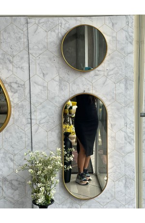 Kit 2 Espelhos Vintage Dourado