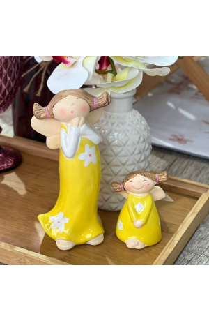 Enfeite Resina Anjinha Amarela (G)