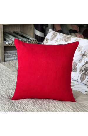 Capa de Almofada Vermelha lisa