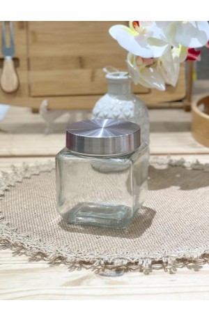 Pote de Vidro Quadrado 500ml
