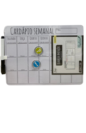 Lousa Para anotação Cardapio semanal