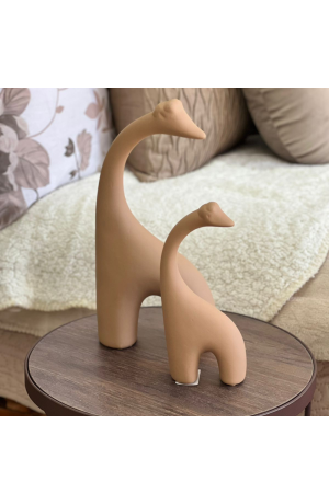 Girafa Nude Pequena Fosca em Cerâmica