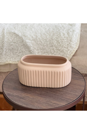 Floreira Waves Nude em Cerâmica