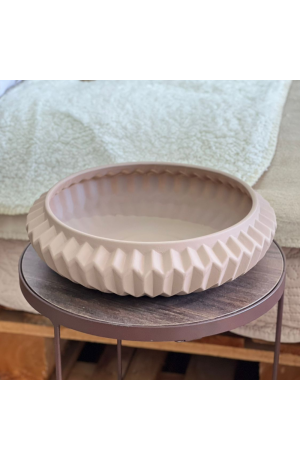 Cachepot Frizon Marrom Indigo em Cerâmica