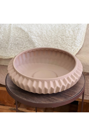 Cachepot Frizon Marrom Indigo em Cerâmica