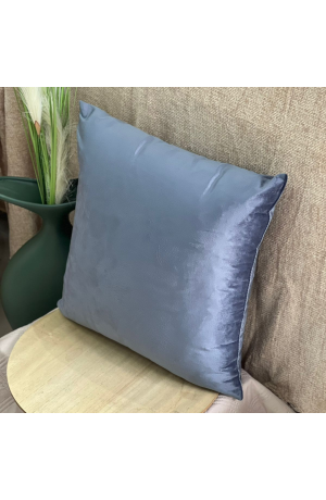 Capa de Almofada Cinza de Veludo 43cm