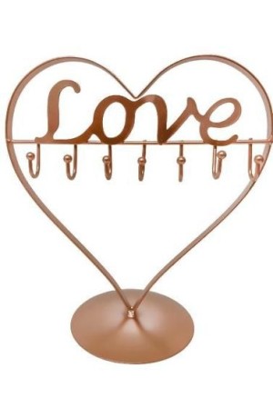 Porta Joia De Metal Rose Gold - Love
