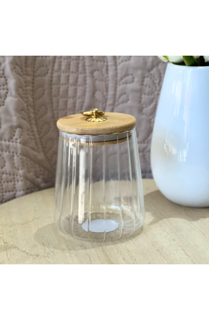 Pote Hermetico com Tampa de Bambu 700ml