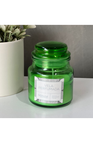 Vela Aromática com castiçal Verde