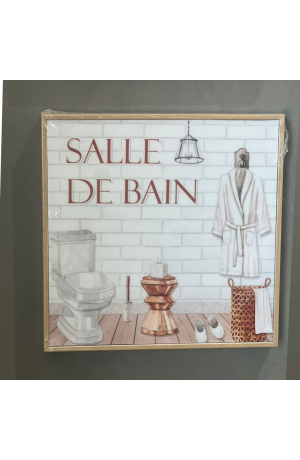 Quadro Decorativo de Lavabo Mod 5 - 18x18cm