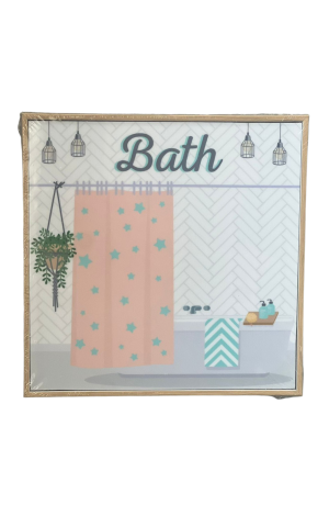 Quadro Decorativo de Lavabo Mod 6 - 18x18cm