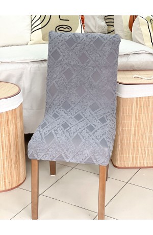 Capa de Cadeira Cinza - Old Flores