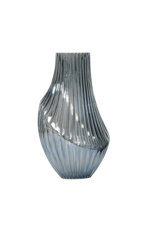 Vaso de Vidro Decorativo Fumê - 20.5cm X 35cm