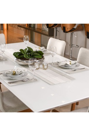 Trilho de Mesa Fio Tinto Stripes Fendi 1,50mX30cm