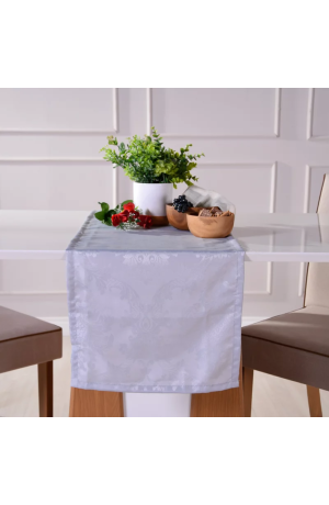 Trilho de Mesa Damask Cinza 1,40mX40cm