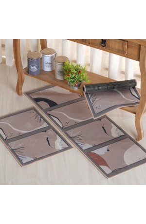  Kit Passadeira e Tapete de Cozinha 3 peças Velour Organic