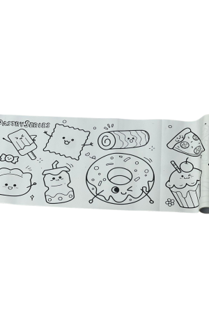 Rolo de Papel Adesivo de para Colorir Sorvetes e Biscoitos 3mx30cm