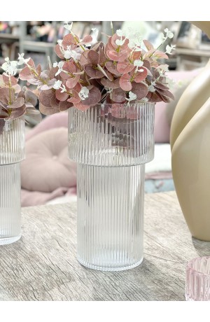 Vaso em Vidro - Riscado 14.5cm X 29cm