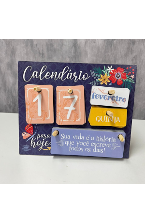 Calendário Permanente de Mesa MDF Primavera