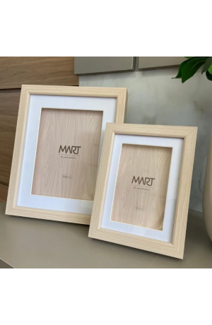 Porta Retrato Amadeirado e Branco 10x15