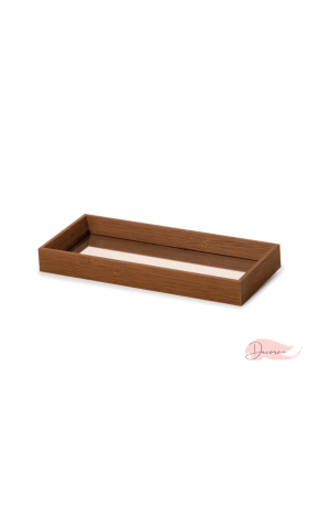 Bandeja de MDF Marrom Espelhada 28cm