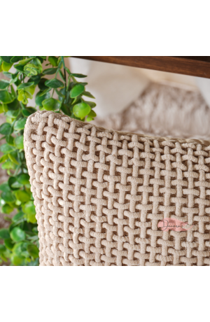 Capa de Almofada Trama Marfim 45x45cm