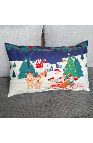 Capa de Almofada Retangular Natalina 49x31,5cm Mod 4