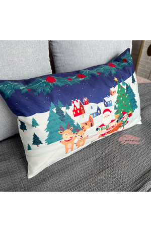 Capa de Almofada Retangular Natalina 49x31,5cm Mod 4