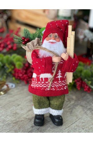 Papai Noel Decorativo 30cm Camisa Vermelha