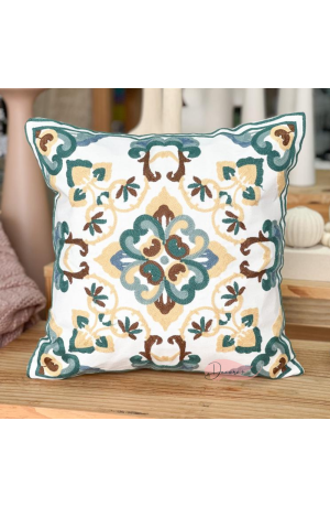 Capa de Almofada Bordada - 43cm X 43cm Mod 1