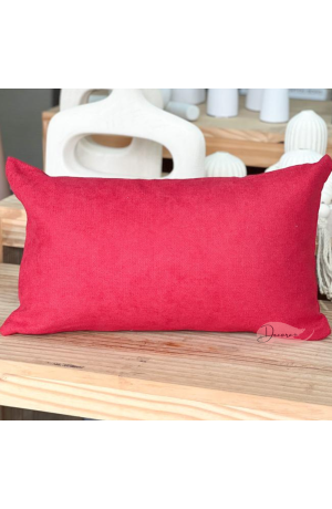 Capa de Almofada Retangular - 30cm X 50cm Vermelha