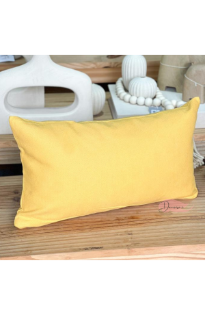 Capa de Almofada Retangular - 30cm X 50cm Amarela