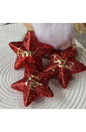 Enfeite de Natal Estrela Vermelha 