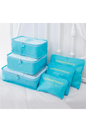 Kit Necessaire de Viagem  6 Peças -  Azul Claro