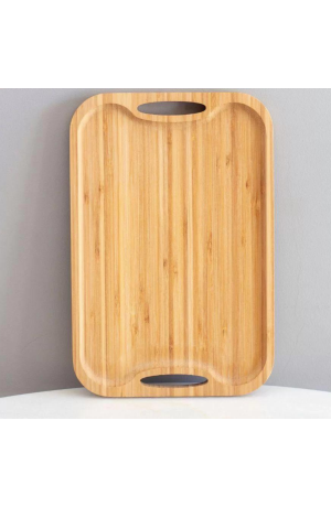 Bandeja de Bambu com Alça - 30cm X 20cm X 1,5cm