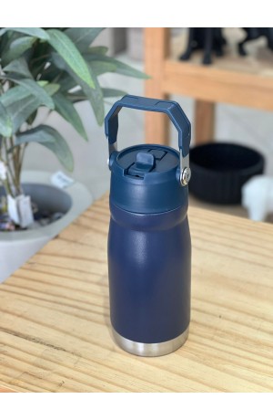 Garrafa Azul Térmica de Inox com Alça - 500 ml