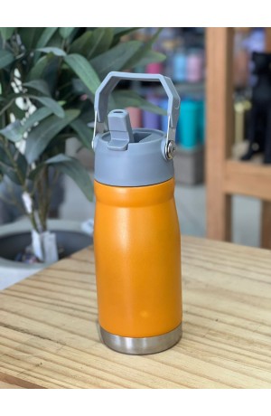 Garrafa Laranja Térmica de Inox com Alça - 500 ml
