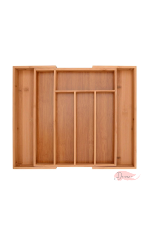 Porta Talheres Extensível EcoKitchen Bambu