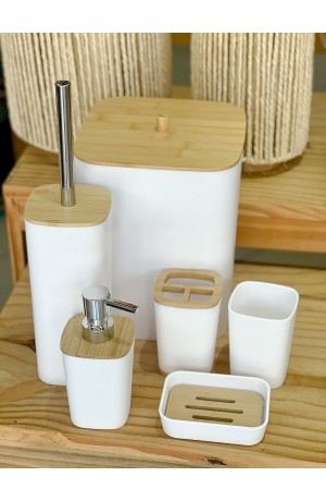 Kit de Banheiro Branco - 6 Peças