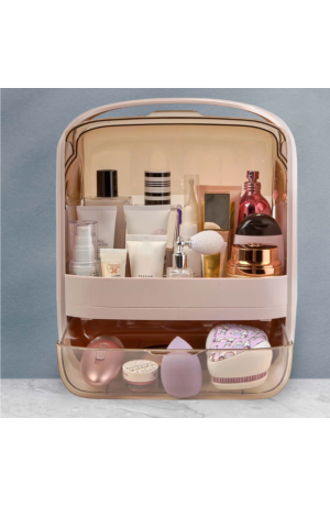 Organizador Rosa De Maquiagem Cápsula com Gavetas